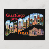  groeten uit San Antonio, Texas Travel Briefkaart (Voorkant)