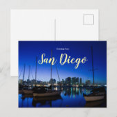 Groeten uit San Diego Briefkaart Bay Californië (Voorkant / Achterkant)