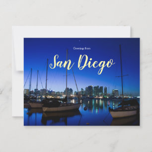Groeten uit San Diego Briefkaart Bay Californië