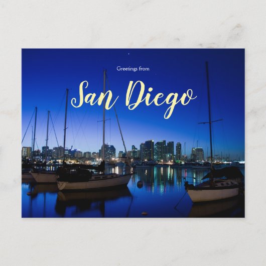 Groeten uit San Diego Briefkaart Bay Californië (Voorkant)
