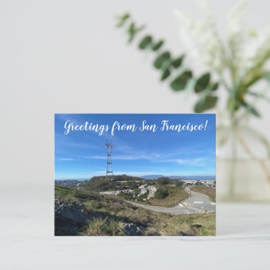 Groeten uit San Francisco. Briefkaart (Staand voorkant)