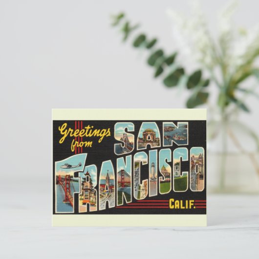 Groeten uit San Francisco Ca. Reizen Briefkaart (Staand voorkant)