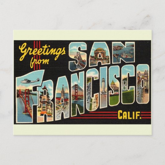 Groeten uit San Francisco Ca. Reizen Briefkaart (Voorkant)