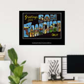 Groeten uit San Francisco California Poster (Thuiskantoor)