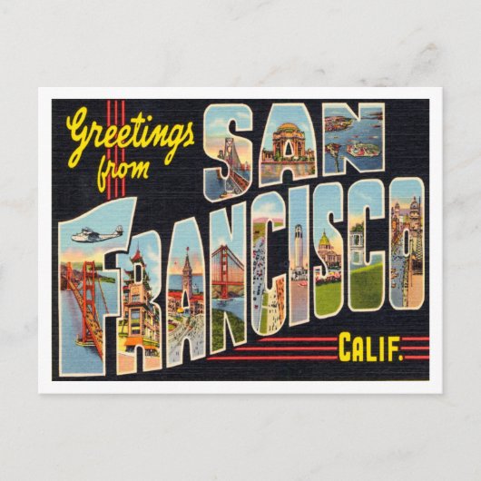 Groeten uit San Francisco, California Travel Briefkaart (Voorkant)