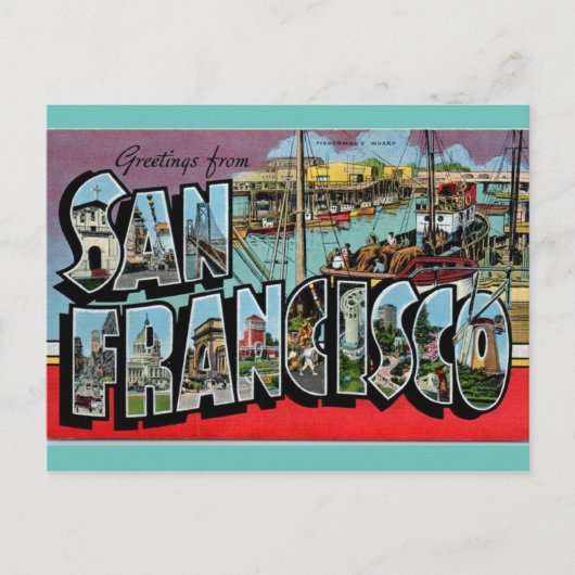Groeten uit San Francisco California Travel Briefkaart (Voorkant)