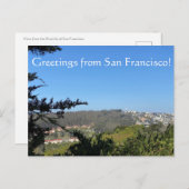 Groeten uit San Francisco.Feestdagen briefkaart (Voorkant / Achterkant)
