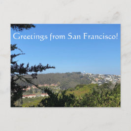 Groeten uit San Francisco.Feestdagen briefkaart
