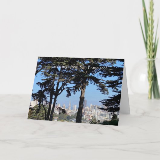 Groeten uit San Francisco. Notitiekaartje (Voorkant)