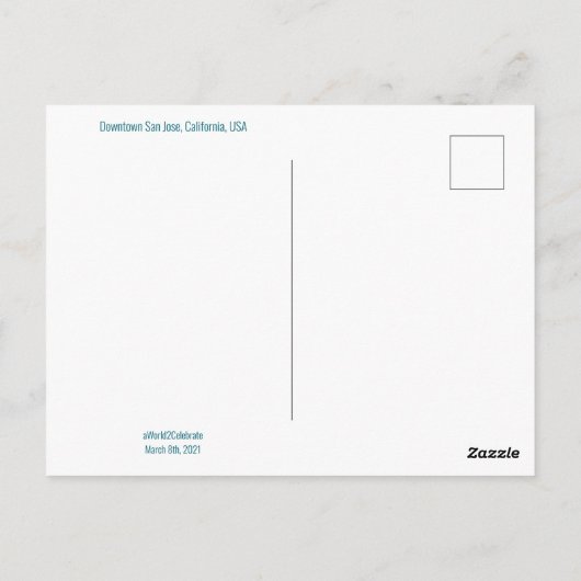 Groeten uit San Jose. Briefkaart (Achterkant)