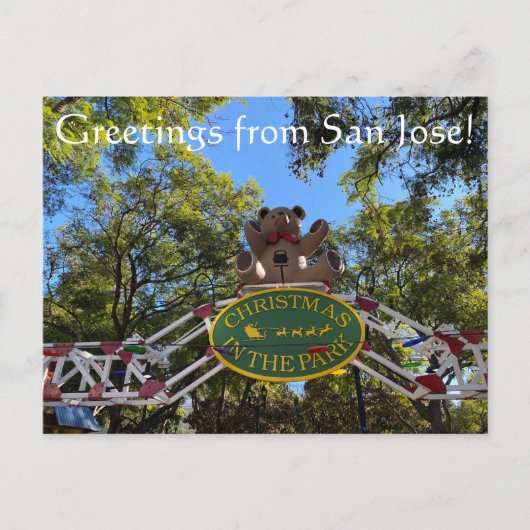 Groeten uit San Jose. Briefkaart (Voorkant)