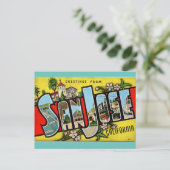 Groeten uit San Jose California Travel Briefkaart (Staand voorkant)