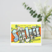  groeten uit San Jose, Californië, Briefkaart (Staand voorkant)