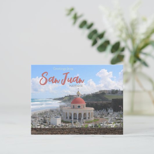 Groeten uit San Juan Puerto Rico Briefkaart (Staand voorkant)