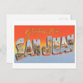 groeten uit San Juan, Puerto Rico Briefkaart (Voorkant / Achterkant)