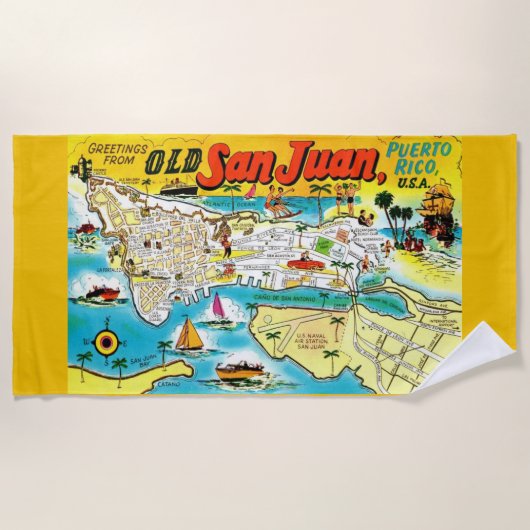 Groeten uit San Juan Puerto Rico Strandlaken (Voorkant)