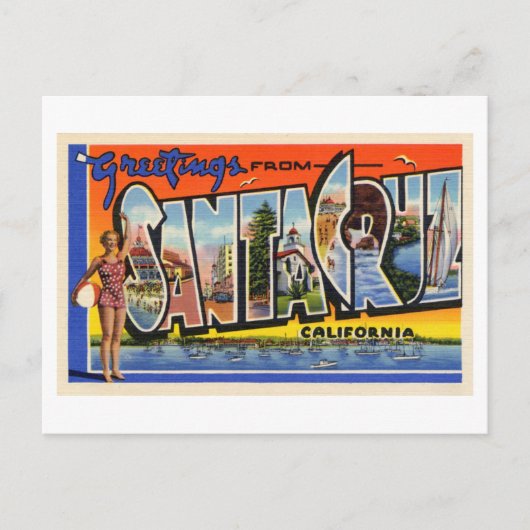  groeten uit Santa Cruz, Californië Briefkaart (Voorkant)