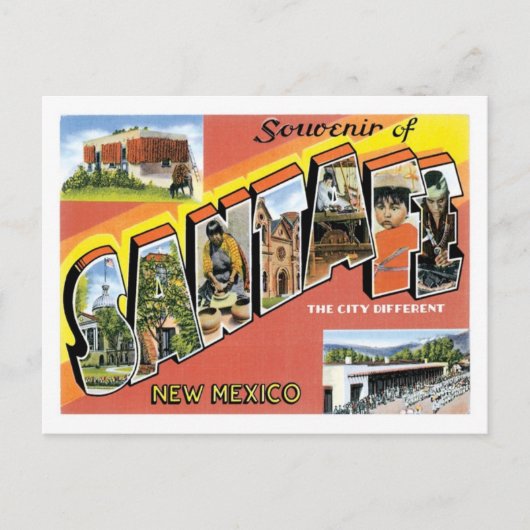 Groeten uit Santa Fe NM US City Briefkaart (Voorkant)