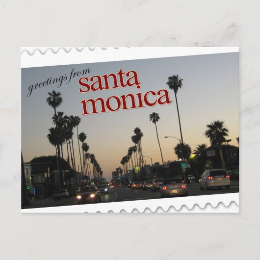 Groeten uit Santa Monica, Californië Briefkaart (Voorkant)