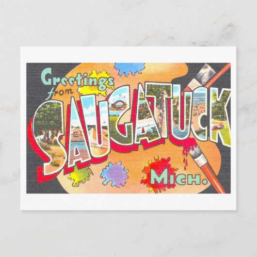  groeten uit Saugatuck, Michigan, Briefkaart (Voorkant)