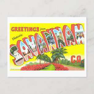 groeten uit Savannah, Georgia, Briefkaart