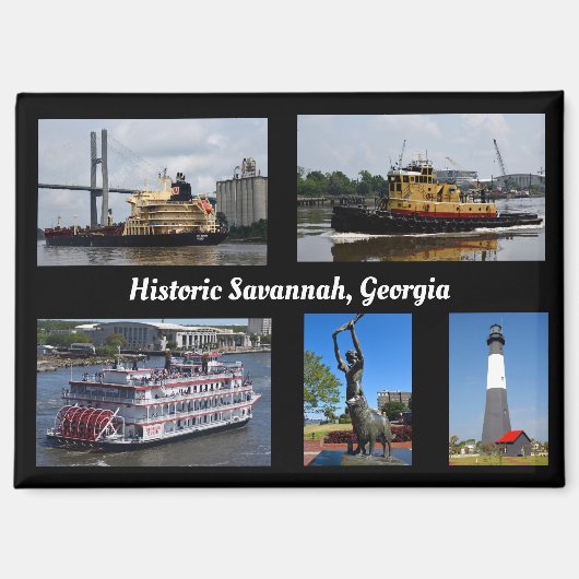 Groeten uit Savannah Georgia Magneet (Voorkant)