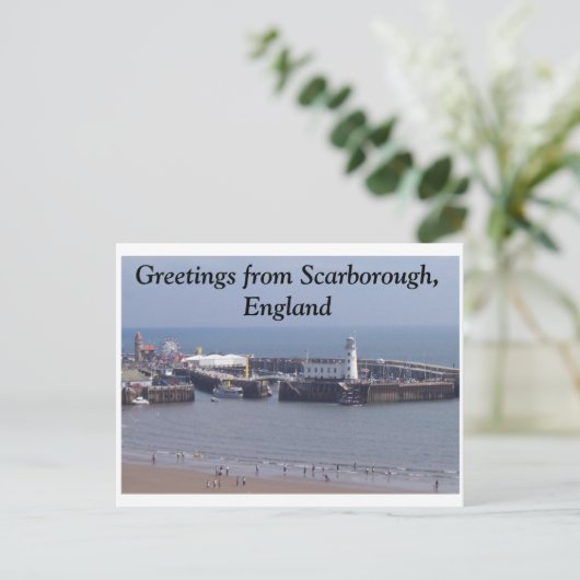Groeten uit Scarborough, Engeland Briefkaart (Staand voorkant)