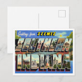 Groeten uit schilderachtig Zuid-Indiana Travel Briefkaart (Voorkant / Achterkant)