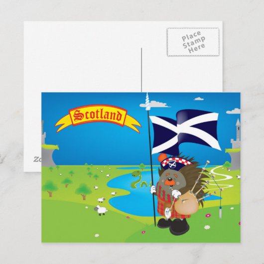 Groeten uit Schotland Briefkaart (Voorkant / Achterkant)