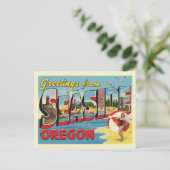 "Groeten uit Seaside, Oregon" Briefkaart (Staand voorkant)