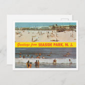 Groeten uit Seaside Park, New Jersey Travel Briefkaart (Voorkant / Achterkant)