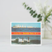 Groeten uit Seaside Park, New Jersey Travel Briefkaart (Staand voorkant)