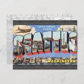Groeten uit Seattle Washington,  Briefkaart (Voorkant / Achterkant)