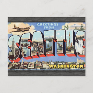 Groeten uit Seattle Washington,  Briefkaart