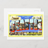  groeten uit Seattle, Washington Briefkaart (Voorkant / Achterkant)
