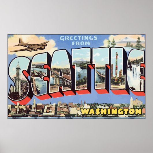 Groeten uit Seattle Washington,  Poster (Voorkant)