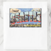 Groeten uit Seattle Washington, Rechthoekige Sticker (Tas)