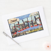 Groeten uit Seattle Washington, Rechthoekige Sticker (Envelop)