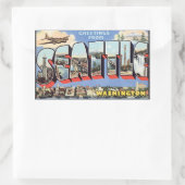 Groeten uit Seattle Washington, Rechthoekige Sticker (Tas)