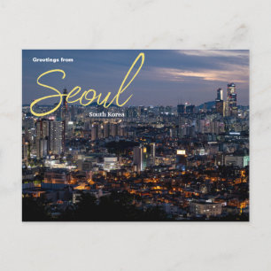 Groeten uit Seoul Zuid-Korea Ansichtkaart Briefkaart
