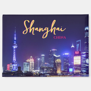 Groeten uit Shanghai China briefkaart   Magneet