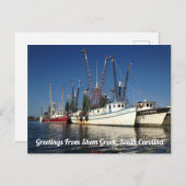 Groeten uit Shem Creek, South Carolina Briefkaart (Voorkant / Achterkant)