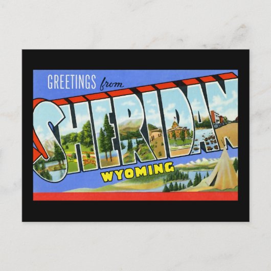 Groeten uit Sheridan Wyoming Briefkaart (Voorkant)