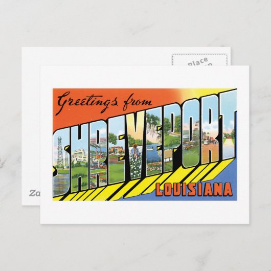 Groeten uit Shonthport, Louisiana Briefkaart (Voorkant / Achterkant)