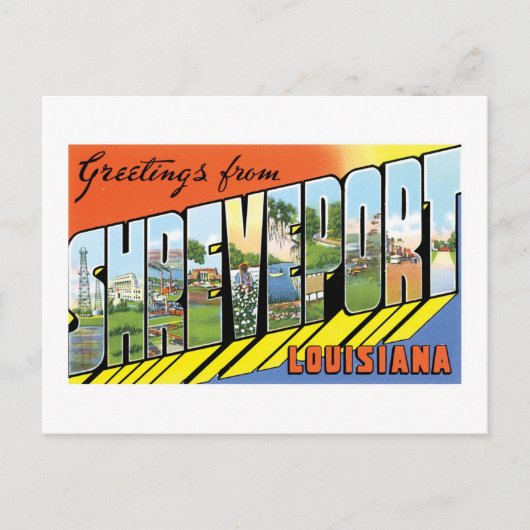 Groeten uit Shonthport, Louisiana Briefkaart (Voorkant)
