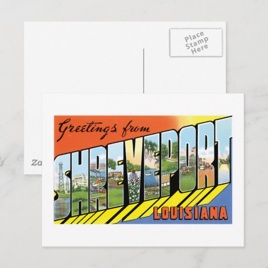 Groeten uit Shonthport, Louisiana Briefkaart (Voorkant / Achterkant)