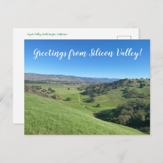 Groeten uit Silicon Valley. Briefkaart (Voorkant / Achterkant)