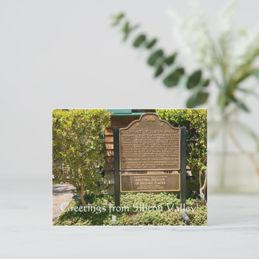 Groeten uit Silicon Valley! Briefkaart (Staand voorkant)