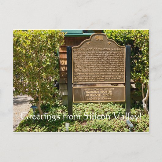 Groeten uit Silicon Valley! Briefkaart (Voorkant)