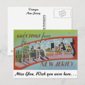 Groeten uit Sinaasappel, New Jersey Briefkaart (Voorkant / Achterkant)